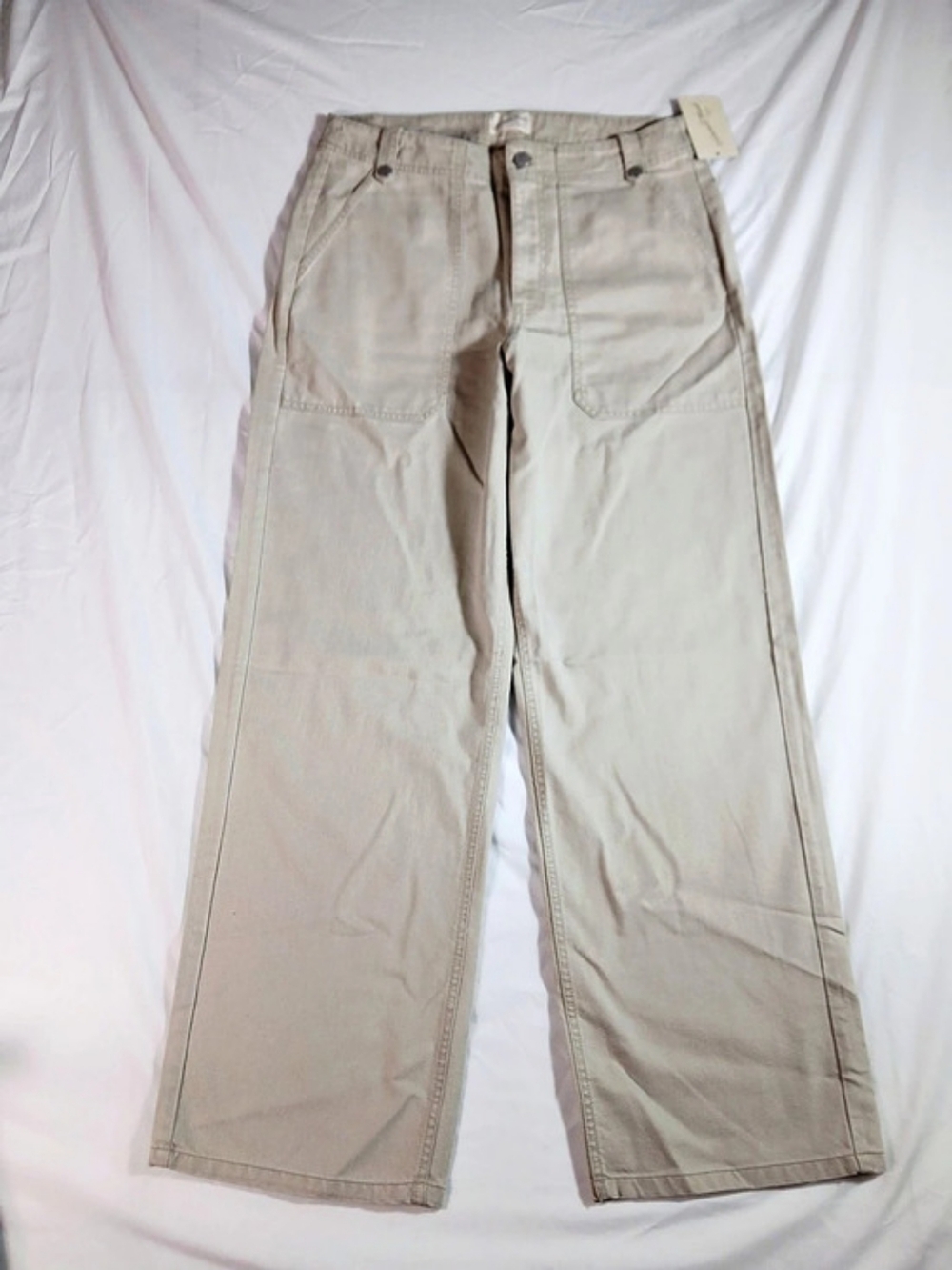 Universal Thread High-Rise Wide Leg Utility Pants Beige Size 10